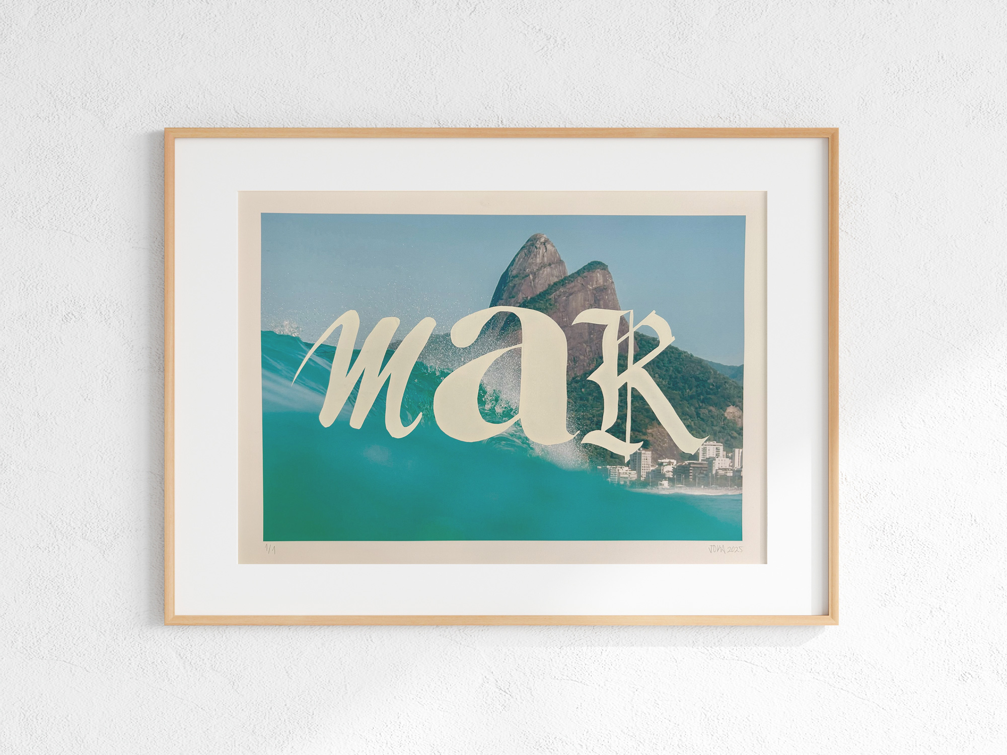 Serigrafia Fine Art A3 - Mar e Dois Irmãos